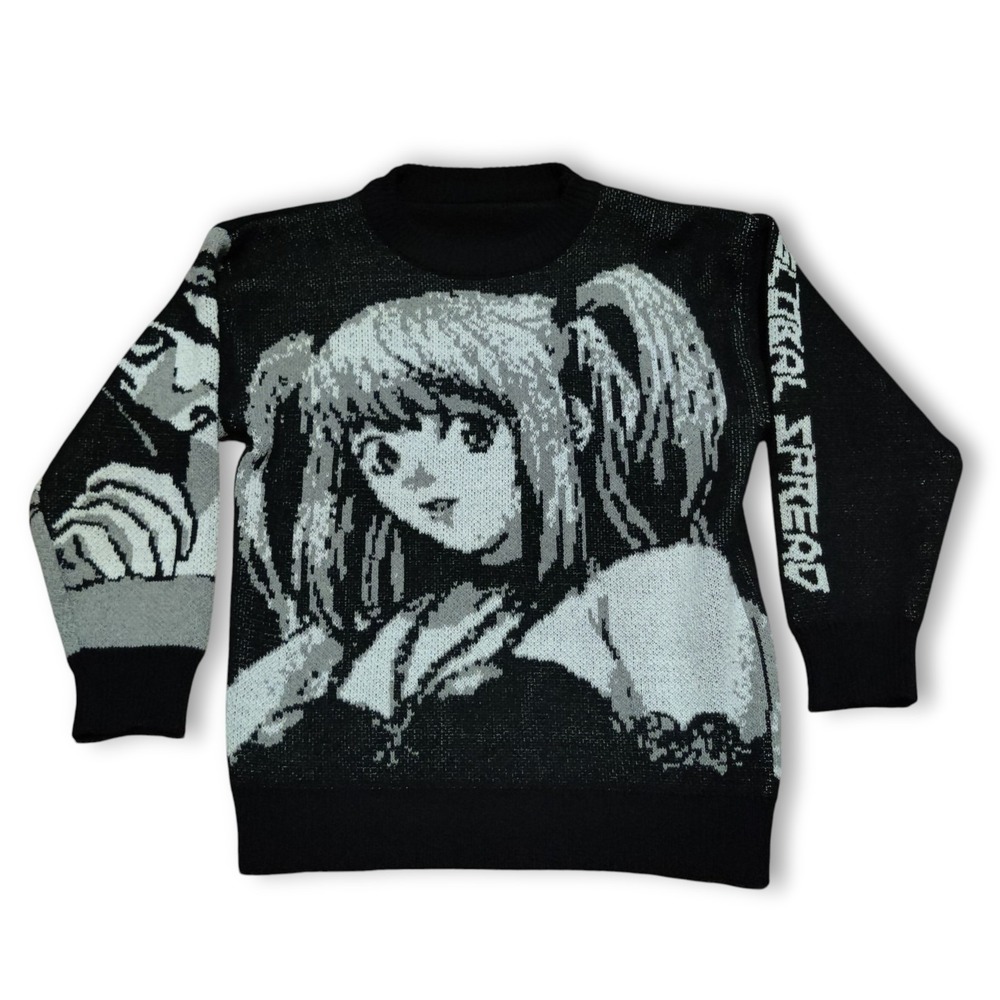 Death Note Sweater Misa Amane Anime Knitted Gothic Unisexâ Size Small Sweater